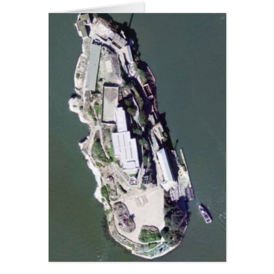 Aerial photograph of Alcatraz Card