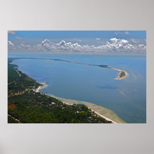 Aerial Photograph of Alligator Point, Florida Poster (Front)