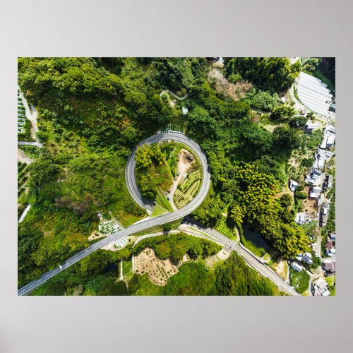 Aerial Photograph of Imabari Loop Road Poster