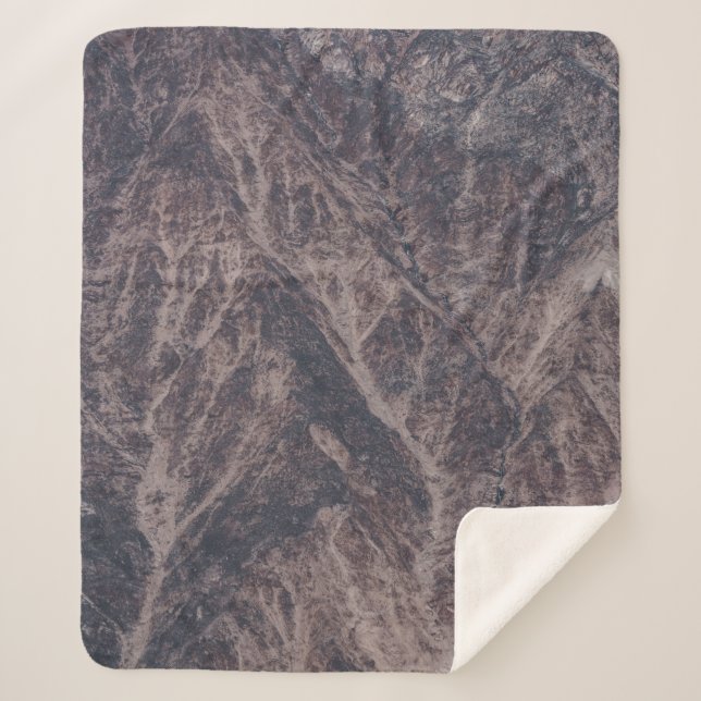 Aerial photograph of mountain ranges sherpa blanket (Front)