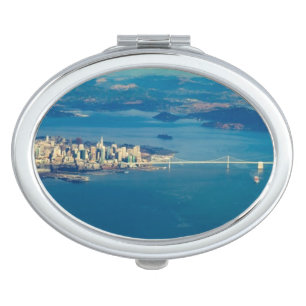 Aerial photograph of the San Francisco Bay Makeup Mirror