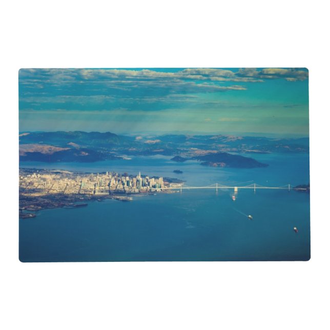 Aerial photograph of the San Francisco Bay Placemat (Front)