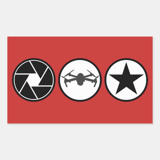Aerial Photographer DJI Mavic USA Rectangular Sticker (Front)