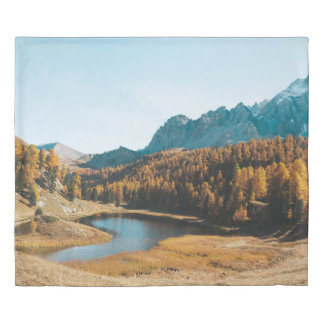 AERIAL PHOTOGRAPHY OF CONCRETE ROAD DUVET COVER