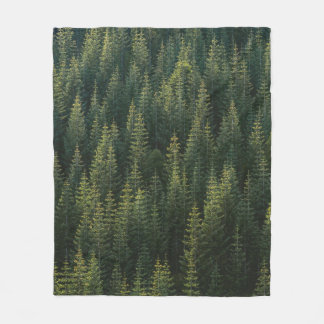 AERIAL PHOTOGRAPHY OF FOREST FLEECE BLANKET