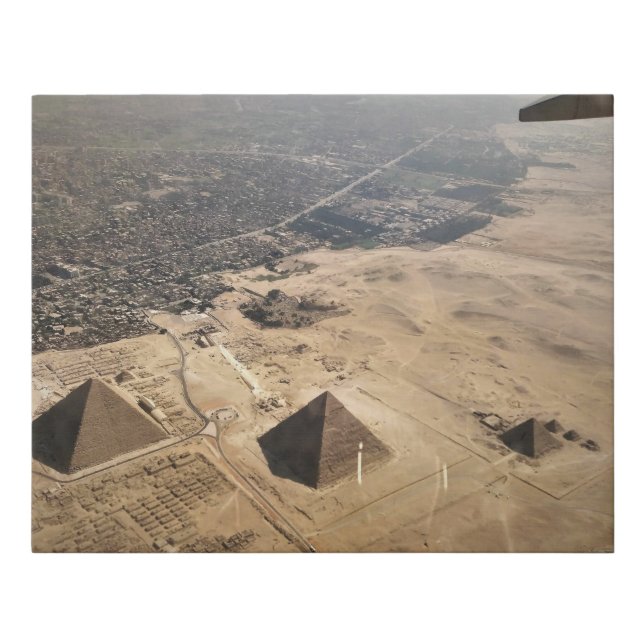 aerial photography of pyramids of Egypt Faux Canvas Print (Front)