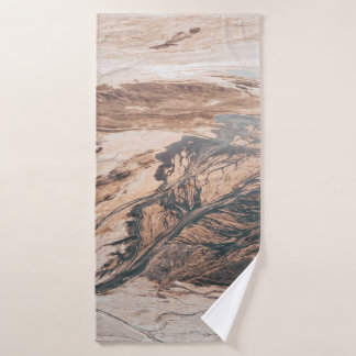 AERIAL PHOTOGRAPHY OF ROCK MOUNTAIN BATH TOWEL