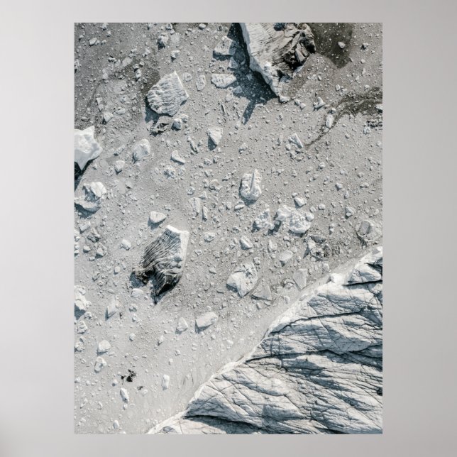 Aerial photography of rocks poster (Front)