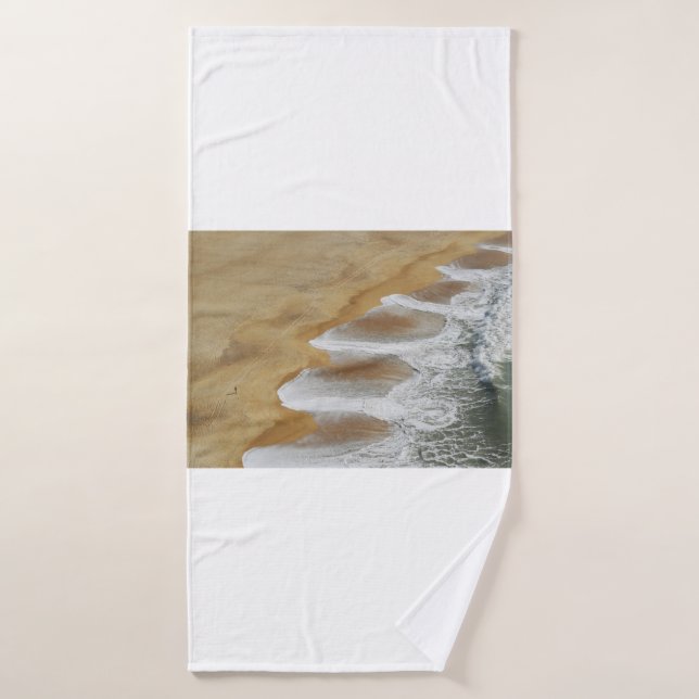 AERIAL PHOTOGRAPHY OF SEA WAVES BATH TOWEL (Bath Towel)