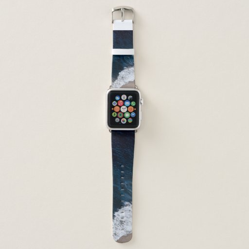 AERIAL PHOTOGRAPHY OF SEASHORE APPLE WATCH BAND