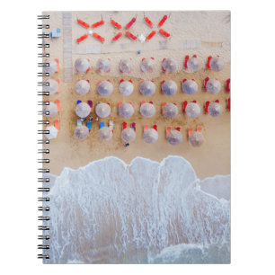 Aerial photography of seashore at daytime notebook