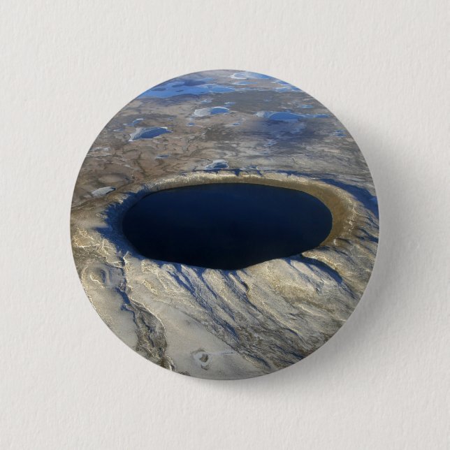 Aerial Pingualuit Crater, Quebec, Canada. Button (Front)