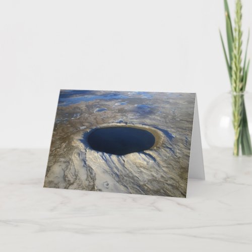 Aerial Pingualuit Crater Quebec Canada Card