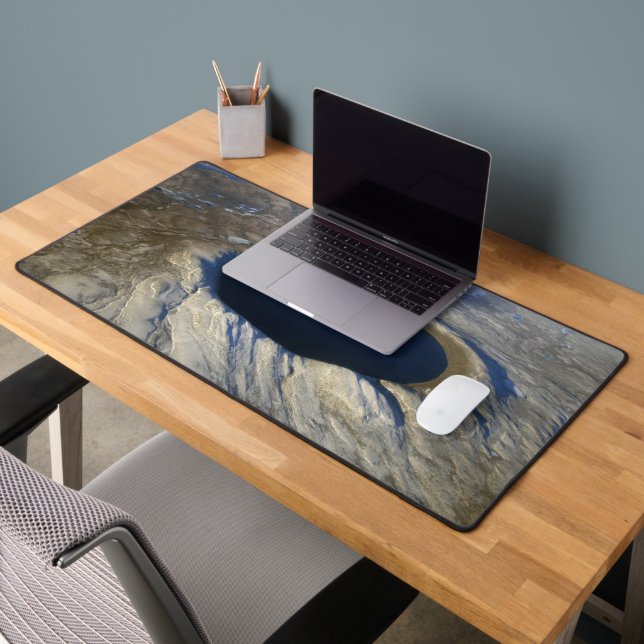 Aerial Pingualuit Crater, Quebec, Canada. Desk Mat (Office 2)