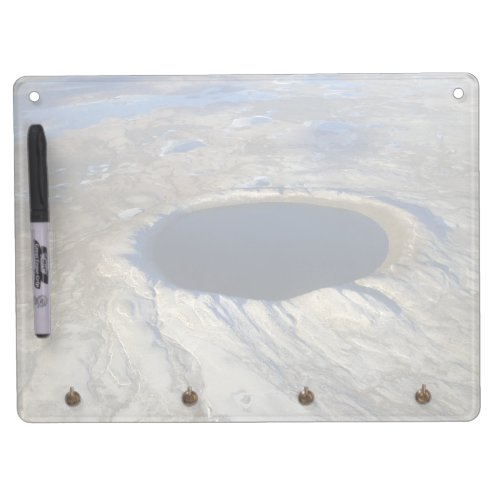Aerial Pingualuit Crater Quebec Canada Dry Erase Board With Keychain Holder