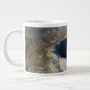 Aerial Pingualuit Crater, Quebec, Canada. Giant Coffee Mug