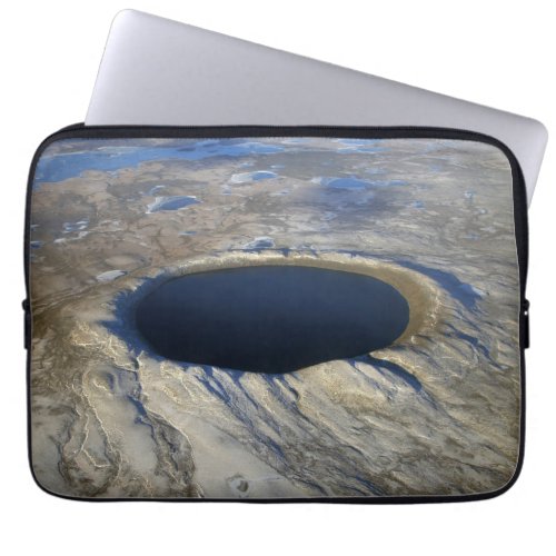Aerial Pingualuit Crater Quebec Canada Laptop Sleeve