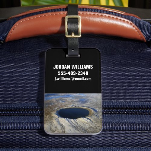 Aerial Pingualuit Crater Quebec Canada Luggage Tag
