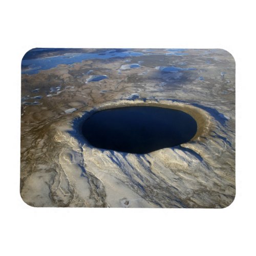 Aerial Pingualuit Crater Quebec Canada Magnet
