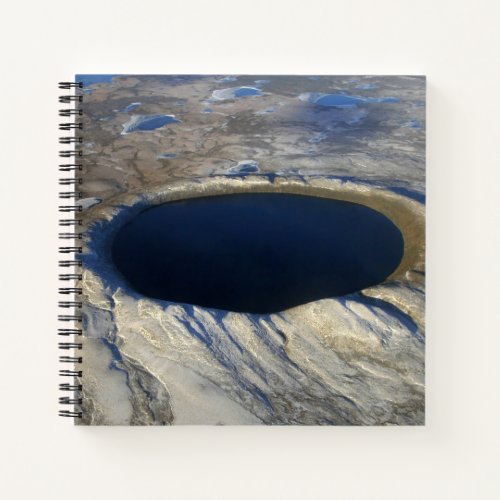Aerial Pingualuit Crater Quebec Canada Notebook