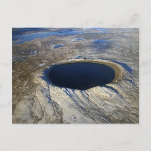 Aerial Pingualuit Crater Quebec Canada Postcard
