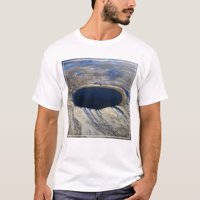 Aerial Pingualuit Crater, Quebec, Canada. T-Shirt (Front)