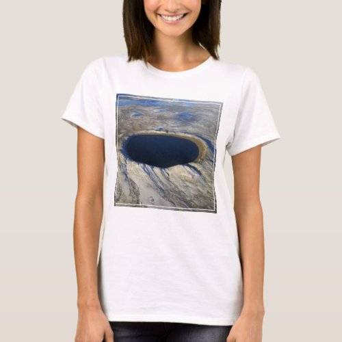 Aerial Pingualuit Crater Quebec Canada T_Shirt