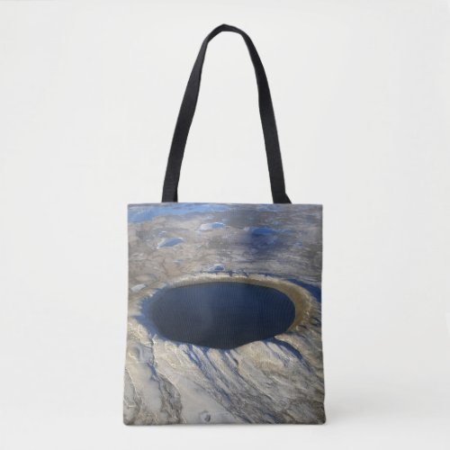 Aerial Pingualuit Crater Quebec Canada Tote Bag