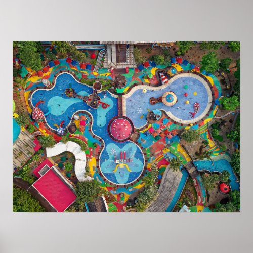 Aerial Playground Scene Poster