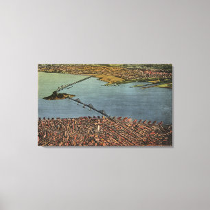 Aerial, San Francisco-Oakland Bay Bridge Canvas Print