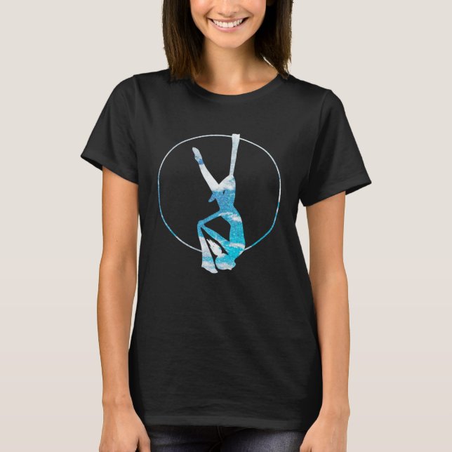 Aerial Silk Circus Lyra Hanging Aerialist Trapeze  T-Shirt (Front)