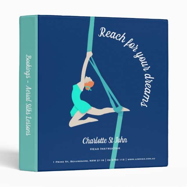 Aerial Silks 3 Ring Binder (Front/Spine)