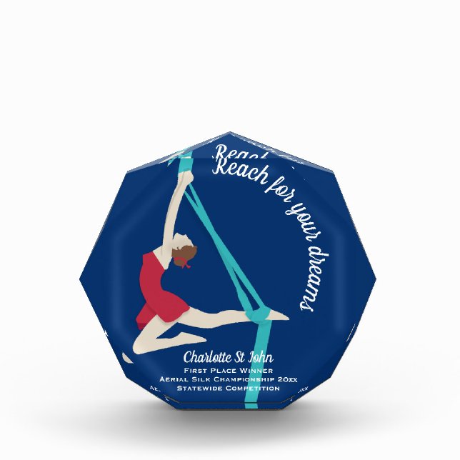 Aerial Silks Acrylic Award (Front)