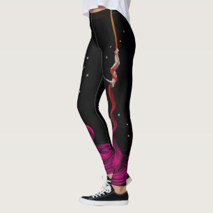 Aerial Silks Artist Fushia Fade Leggings
