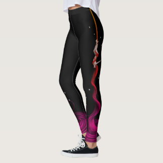 Aerial Silks Artist Fushia Fade Leggings
