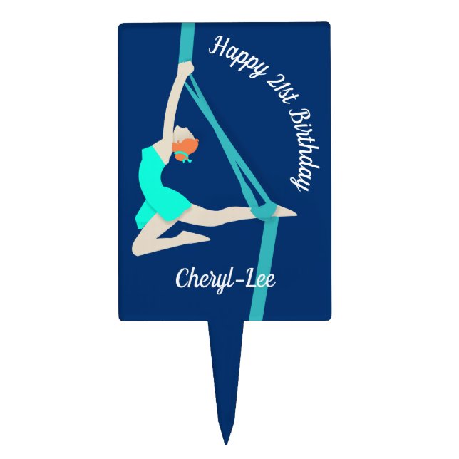 Aerial Silks Cake Topper (Front)