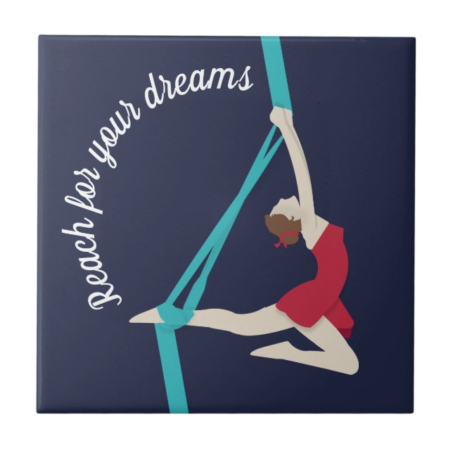 Aerial Silks Ceramic Tile (Front)