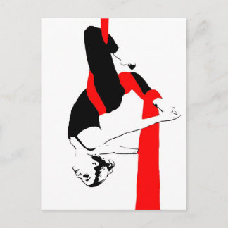 Aerial Silks Dancer Gemini Pose Postcard