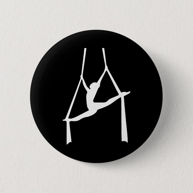 Aerial Silks Dancer Trapeze Aerialist Air Yoga Button (Front)