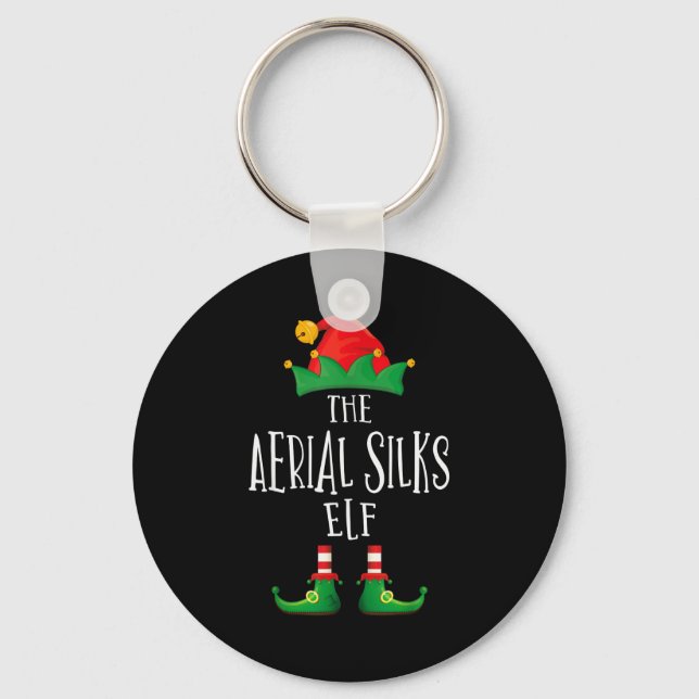 Aerial Silks Elf Shirt Family Matching Pajamas Chr Keychain (Front)