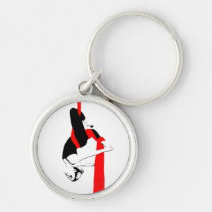 Aerial Silks Gemini Pose Keychain