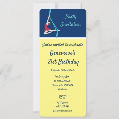 Aerial Silks Invitation