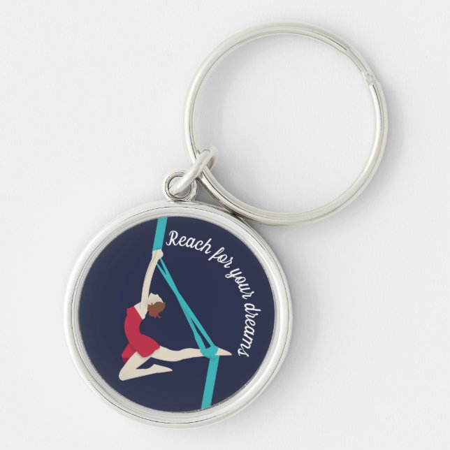 Aerial Silks Keychain (Front)