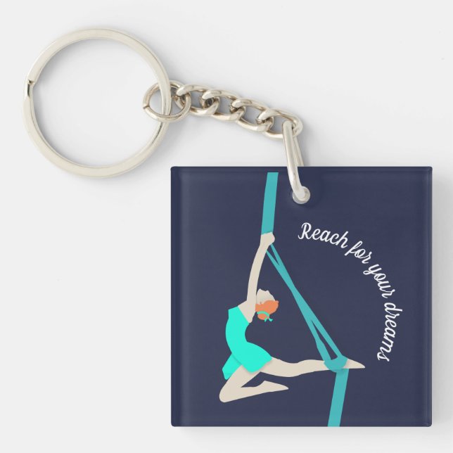 Aerial Silks Keychain (Front)
