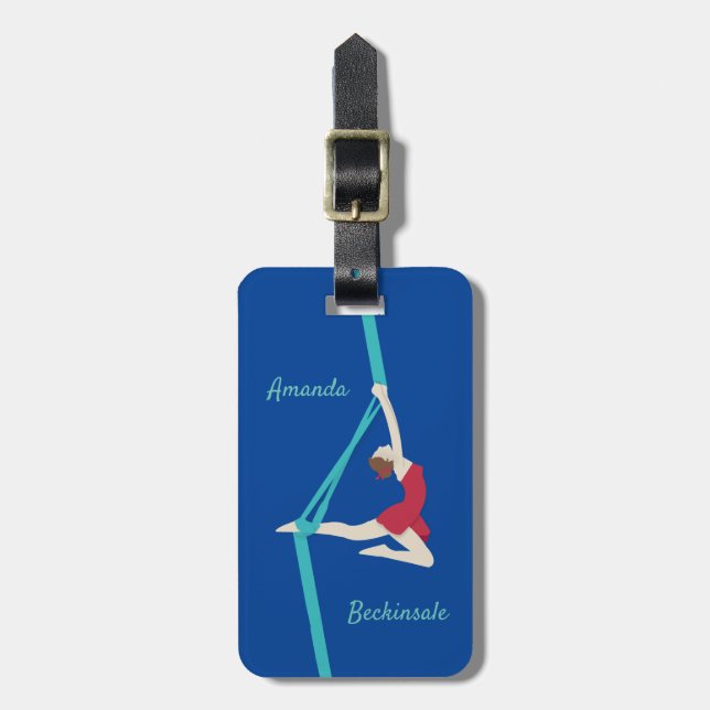 Aerial Silks Luggage Tag (Front Vertical)