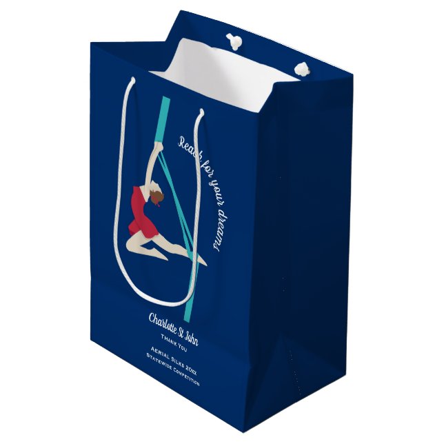 Aerial Silks Medium Gift Bag (Front Angled)