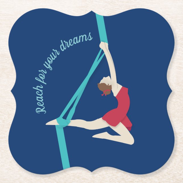 Aerial Silks Paper Coaster (Front)
