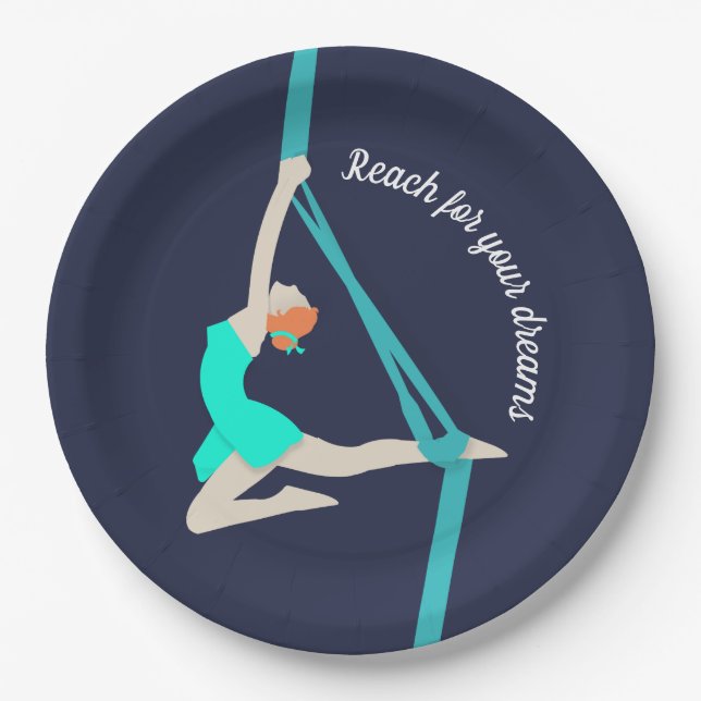 Aerial Silks Paper Plates (Front)