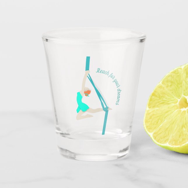 Aerial Silks Shot Glass (Front)
