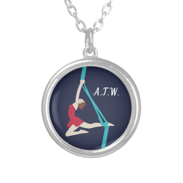 Aerial Silks Silver Plated Necklace (Front)